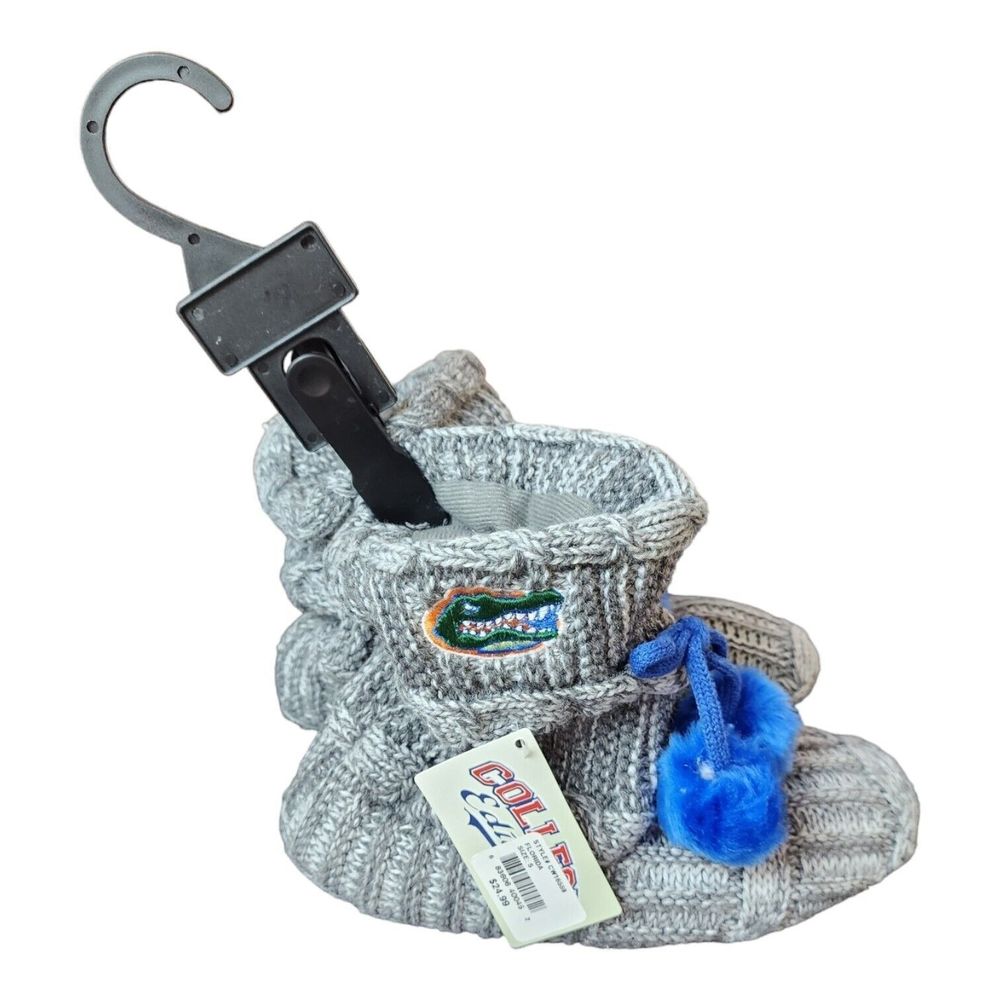 Florida Gator Womens Slippers Grey w/ Blue Tassel Sz 5-6